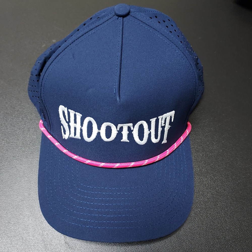 1764 Hat Mens OSFA Rope Snapback Perforated Golf Blue Pink Performance Cap